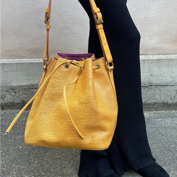 Louis Vuitton Handbags - Louis Vuitton Vintage BUNDLE Yellow Epi Leather Bucket Noe and matching wallet